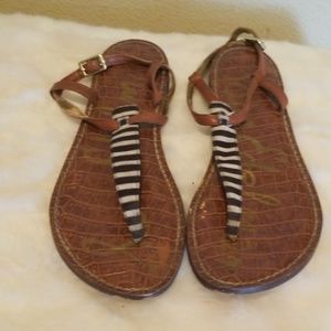 Sam Edelman Gigi Sandal Striped w/ Ankle Strap 7